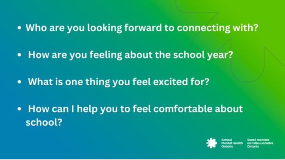 Back to school questions