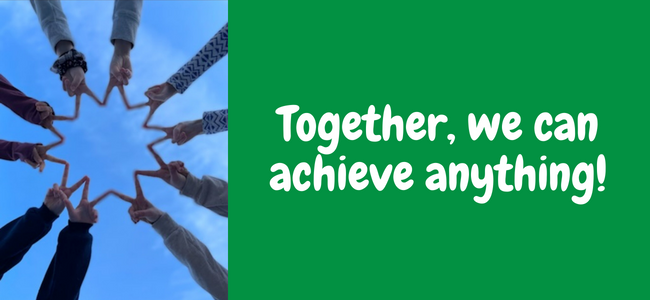 Hands Green Background