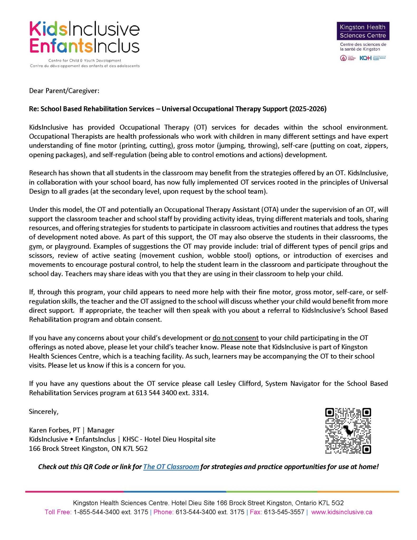 OT Tiered model letter for families June 2025