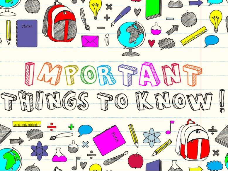 Important things to know
