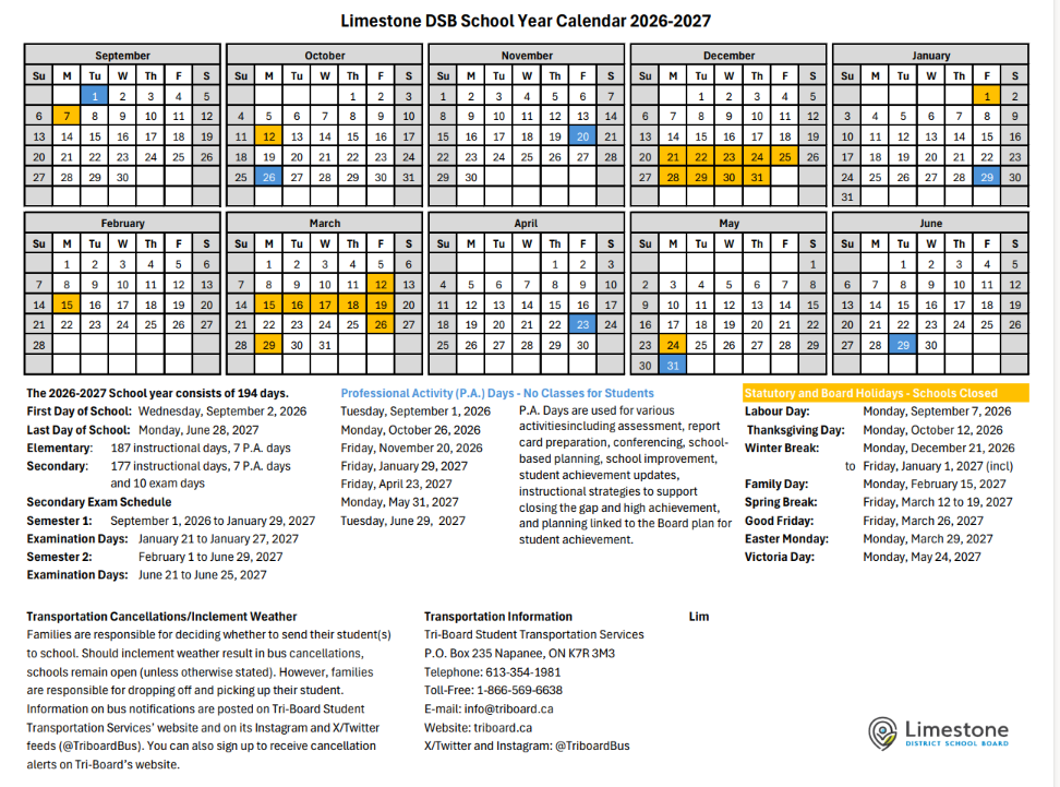 2026 2027 School Calendar